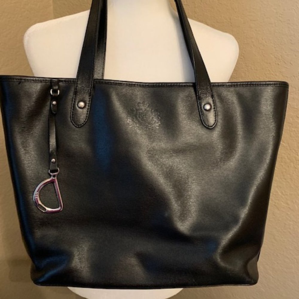 Ralph Lauren Black leather tote-
